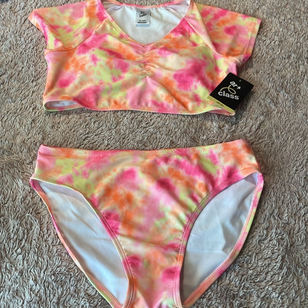 🌸NWT ART CLASS UPF50 2 piece girls bathing suit - size XXL - Picture 2 of 14